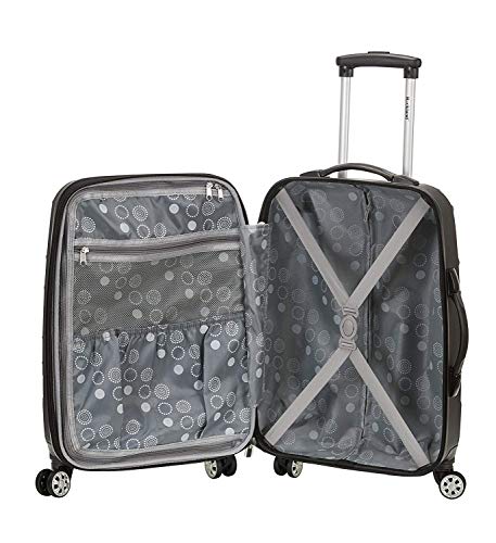 Rockland Melbourne Hardside Expandable Luggage with Spinner Wheels, 2TONENAVY, 2 Piece (20/28)