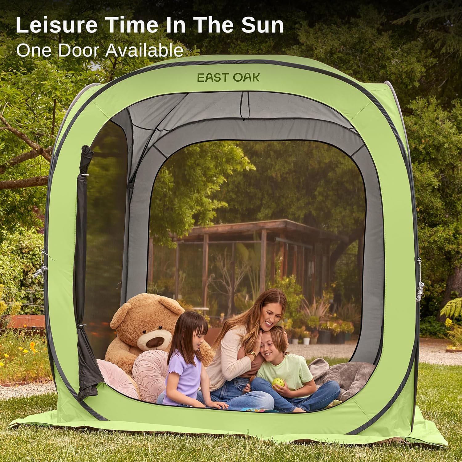 EAST OAK Screen House Tent Pop-Up, Portable Screen Room Canopy Instant Screen Tent 6 x 6 FT with Carry Bag for Patio, Backyard