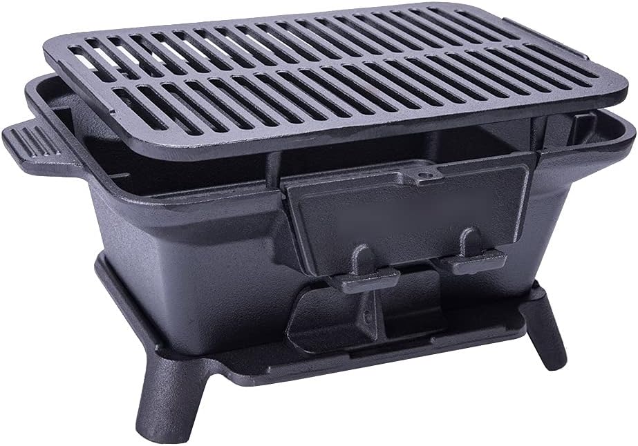 grill-burners Barbecue Grill Charcoal Portable BBQ Portable Barbecues Household Charcoal Wild Cast Iron Grill Thicken Outdoor Oyster Portable Small