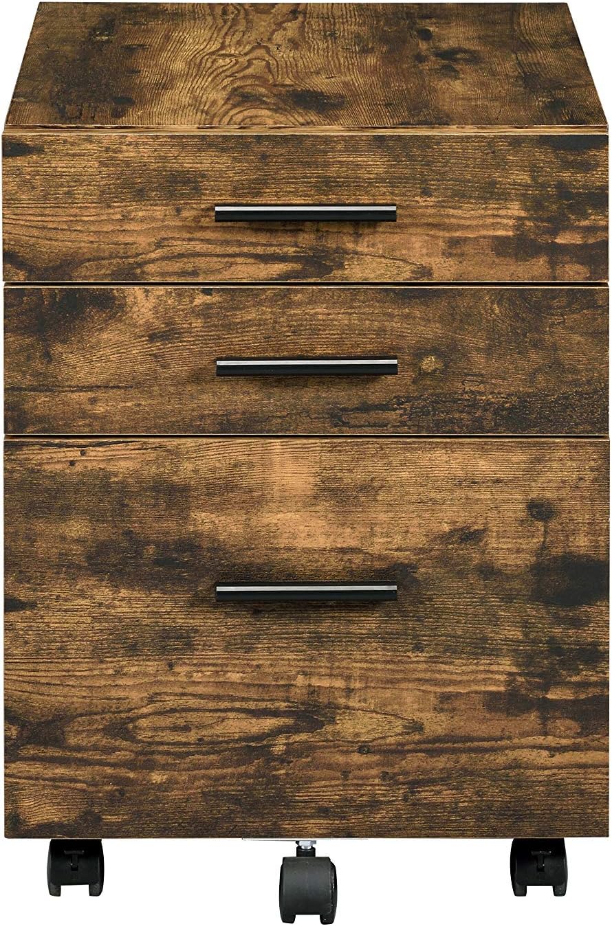 Acme Furniture Abner File Cabinet, Weathered Oak