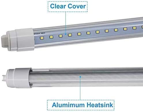 (Pack of 10 Lights) - 6 FEET R17D HO F72 T8 T10 T12 Fluorescents Replacement 6500K Cool White LED Tube Light for Outdoor Signs, Cooler, Freezer, Shops