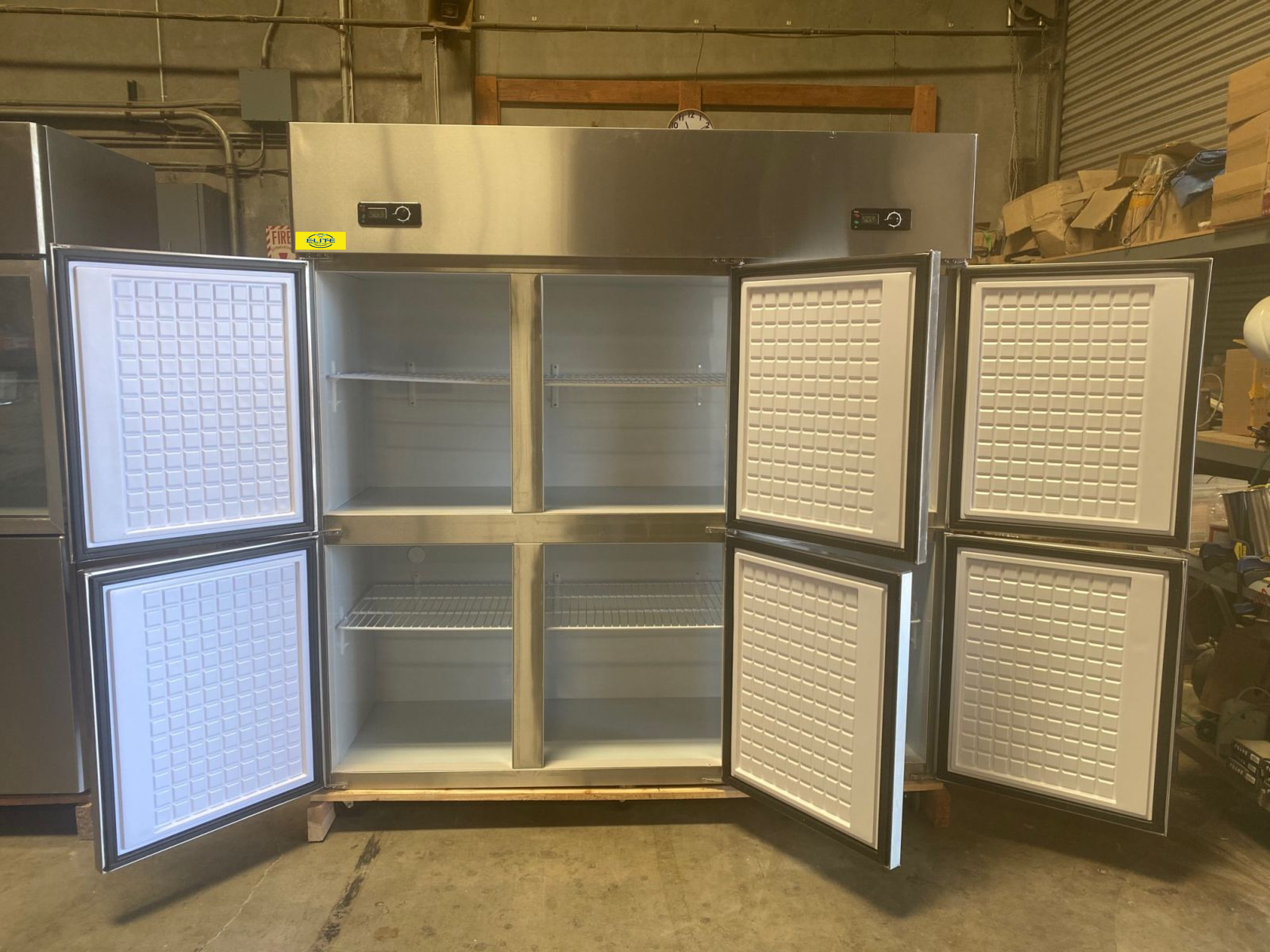74 in. Commercial Six Door Upright Reach-in Stainless Steel Freezer 45.9 cu. ft.