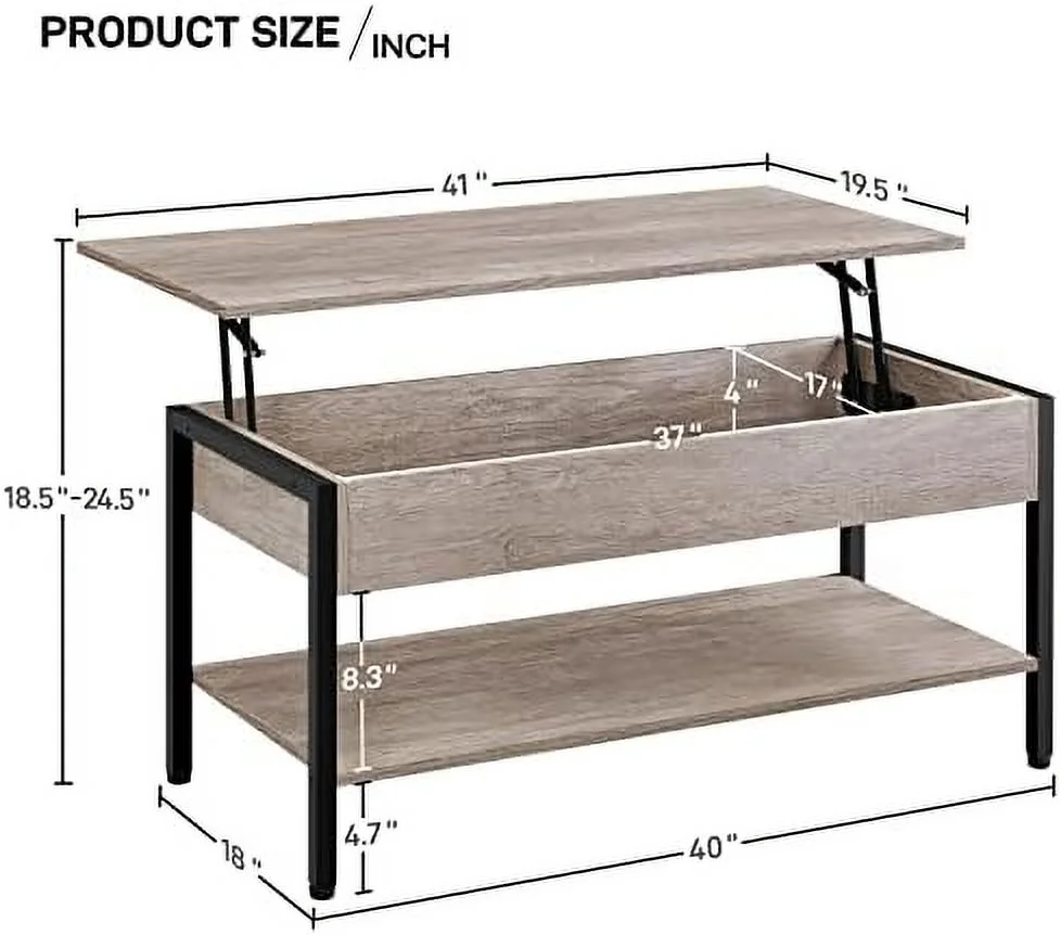 xrboomlife Lift Top Coffee Table Set of 3 for Living Room  Lift Up Center Table w/Hidden  Compartments  Coffee Table and X Shape End Table Sets