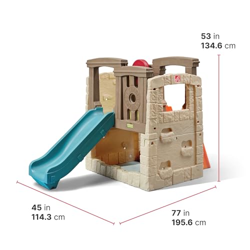 Step2 Woodland Climber II Kids Playset, Ages 2 –6 Years Old, Toddler Slide and Climbing Wall, Outdoor Playground for Backyard, Sturdy Plastic Frame