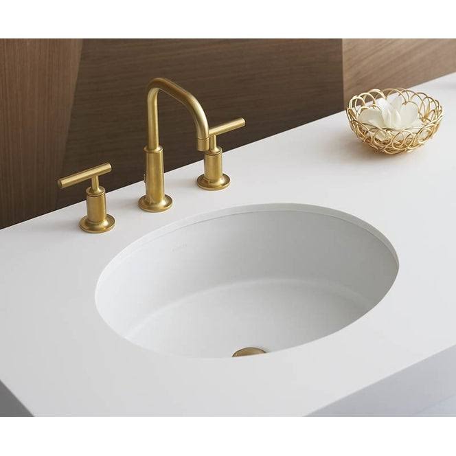 Kohler 2881-0 Verticyl Oval Undermount Bathroom Sink - White