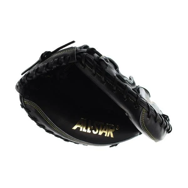 All-Star Pro Elite 33.5x22 Catcher&s Mitt, Black -CM3000SBK
