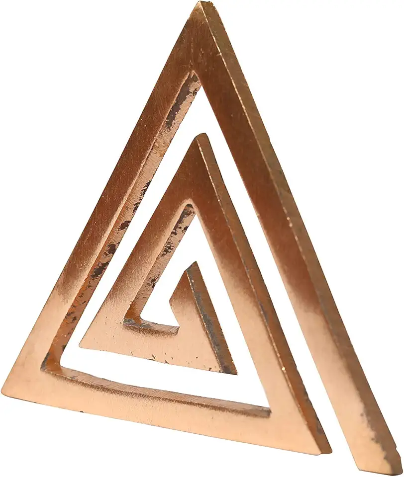 Triangle Pure Copper Vastu for Correction & Positive Energy Off Any Negative Objects Facing Your Door Increase Positive Energy Device in Pure Copper