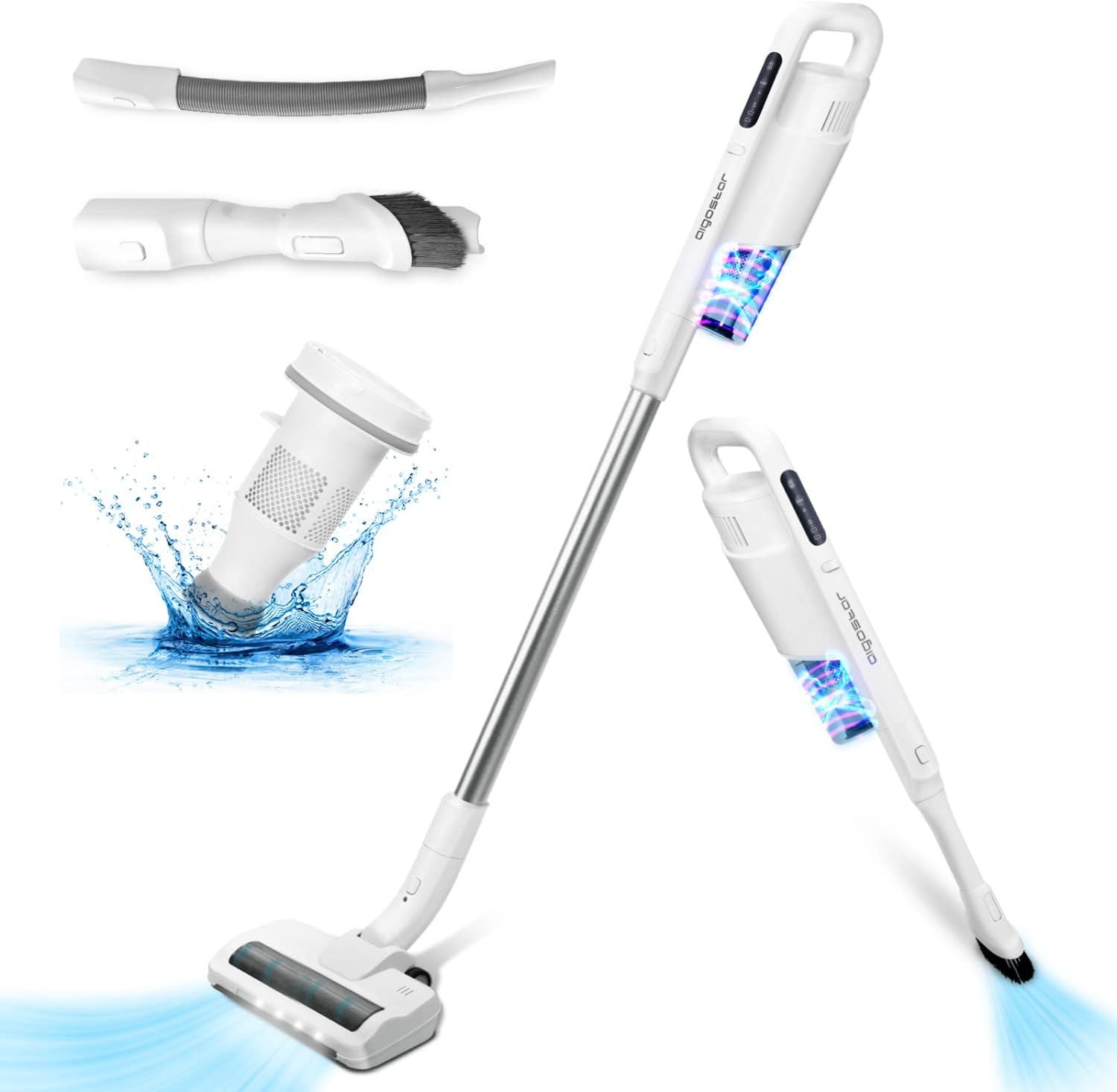 Cordless Stick Vacuum, 12KPa Vacuum Cleaner with 40 Mins Long Runtime