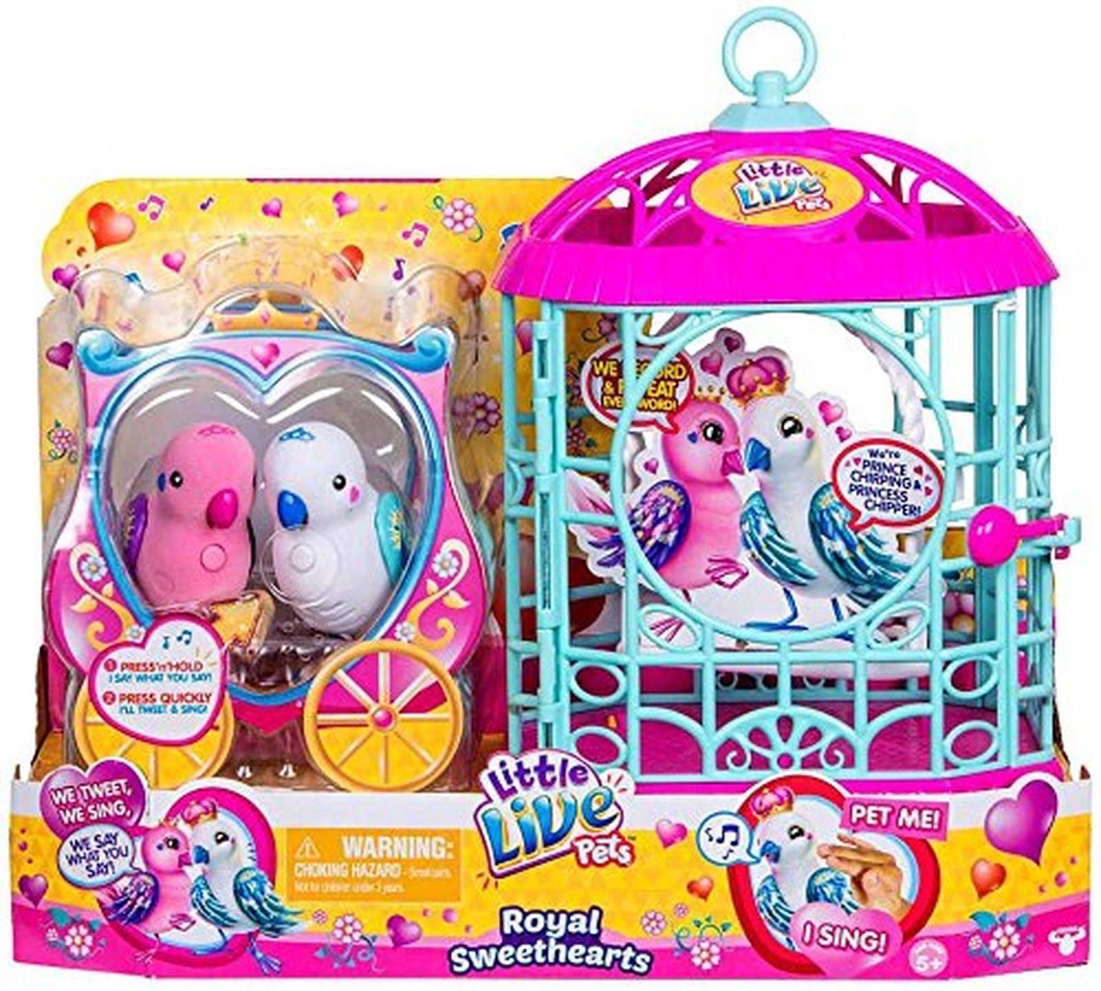 Little Live Pets Royal Sweethearts Love Birds with Cage