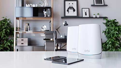 NETGEAR Orbi 370 Series Dual-Band WiFi 7 Mesh Network System for Home (RBE373) &ndash; Wireless Router + 2 Extenders, Security Features, 5 Gbps