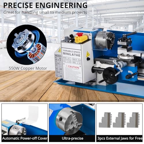 Metal-Lathe-Machine Threading Turning Drilling