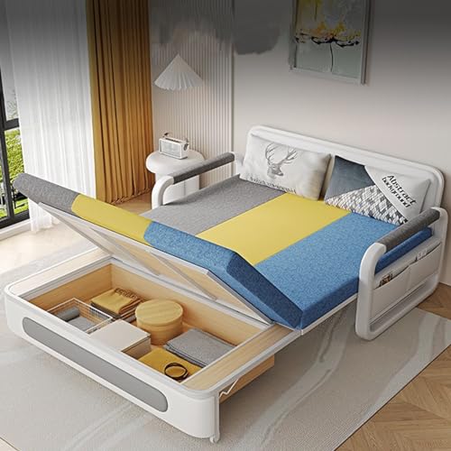 Folding Sofa Bed, Dual-Purpose Multifunctional Sofa Bed for Living Room, 2-in-1 Pull-Out Sofa Bed with Foam Mattress