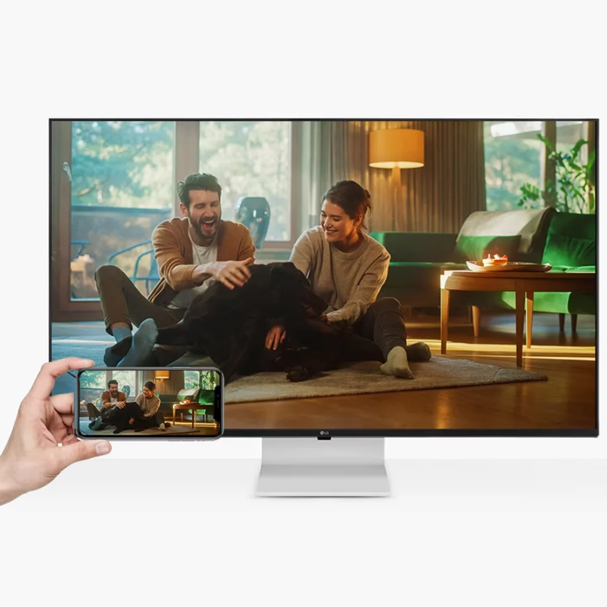 LG 43SQ700S 42.5 inch 4K HDR IPS Smart Monitor - White