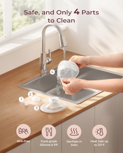 Momcozy M5 Hands-Free Wearable Breast Pump, Double-Sealed Flange for Baby-Like Comfort, 3 Modes & 9 Suction Levels, Portable Electric Pump – 24mm
