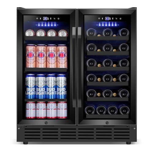 Cigar Electric Humidor, 35L 250 Counts Large Capacity Thermostatic Electric Cigar Cooler Cabinet with Digital LED Screen, Safety Lock