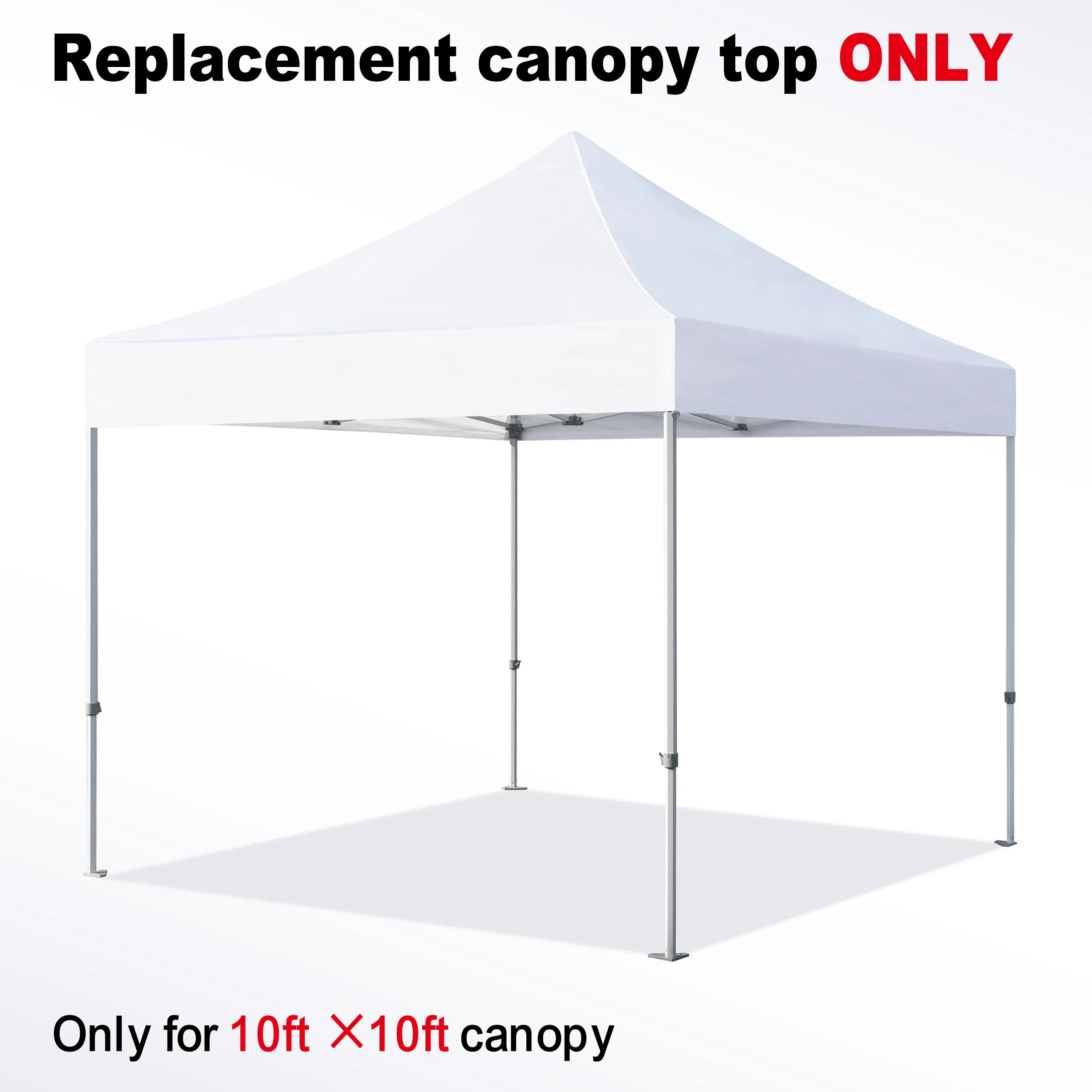 Eurmax Replacement Canopy Tent Top Cover for 10x10 Pop Up Canopy ,Instant Ez Canopy Top Cover ONLY,(Sandy)