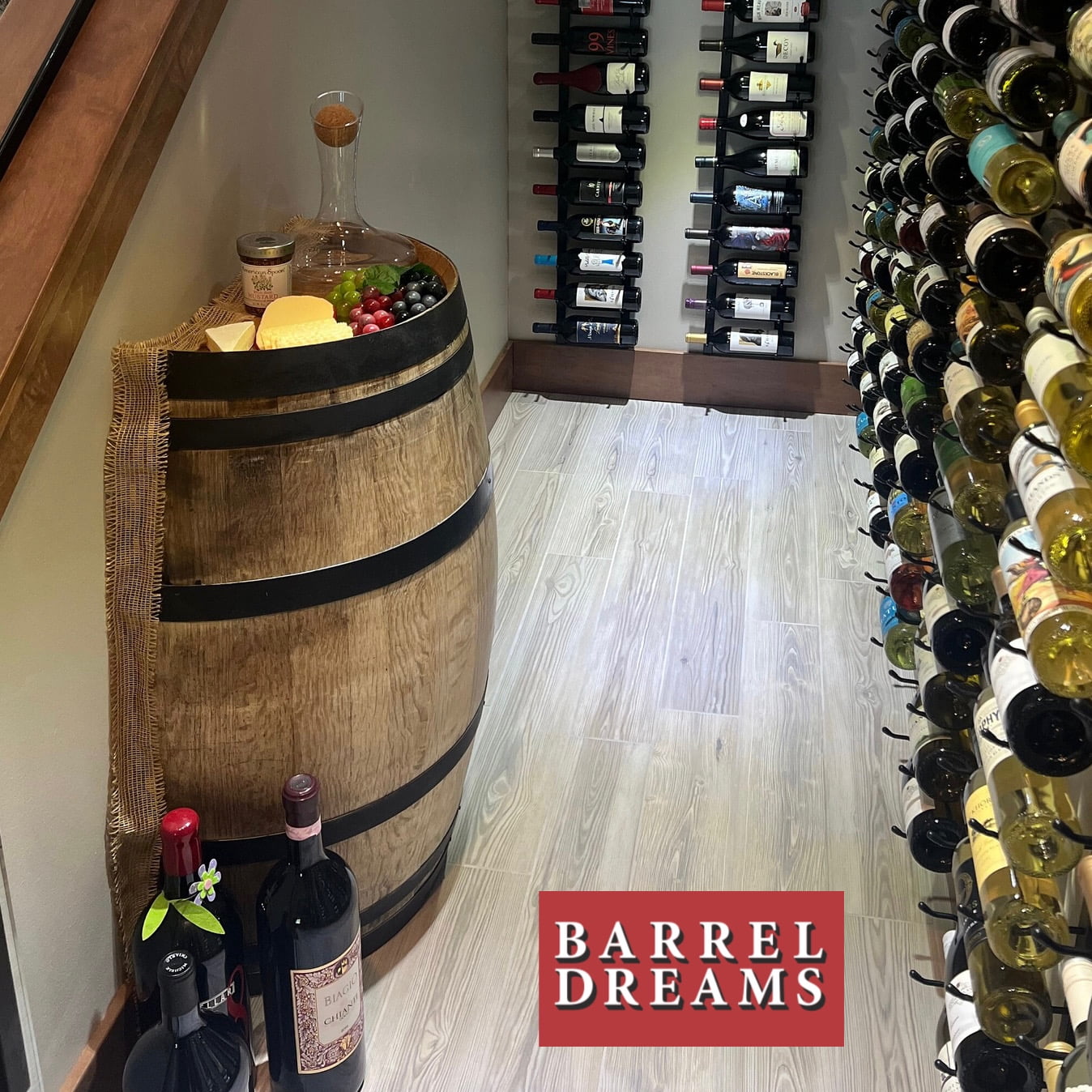 Long 1/2 Cut Wine Barrel