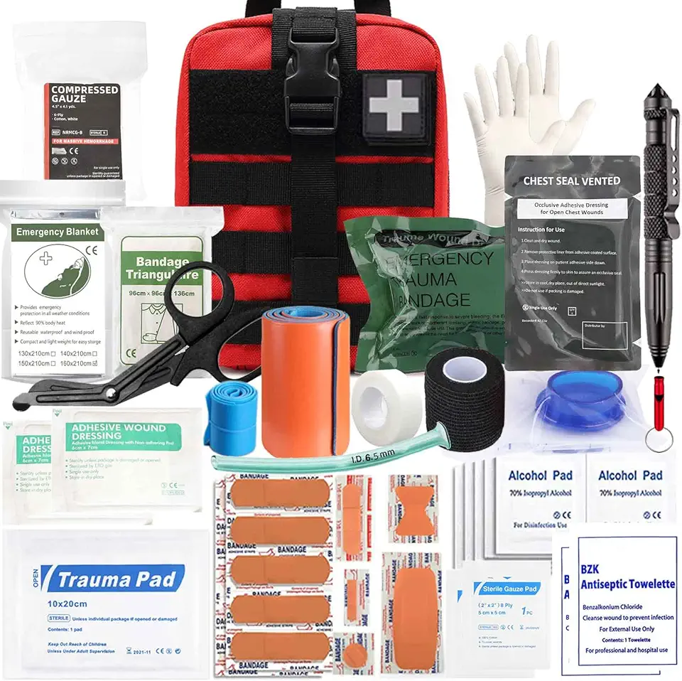 Sponsored Ad - Ifak Trauma Kit, 74 Piece Upgrade Tactical First Aid Supplies
