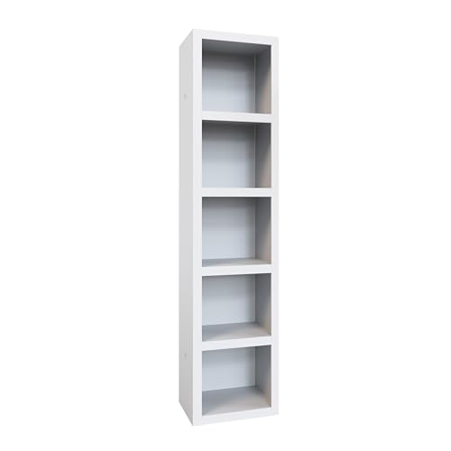 Oakland Living Easy-Lift Queen Murphy Wall Bed in Brown Wood Grain with Two Bookshelves