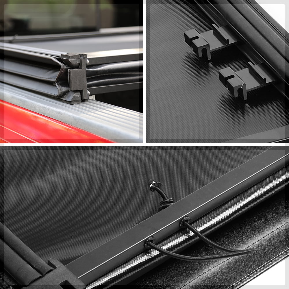 Short Bed Tonneau Cover 6Ft Soft Top Tri-Fold Fleetside for 05-15 Toyota Tacoma