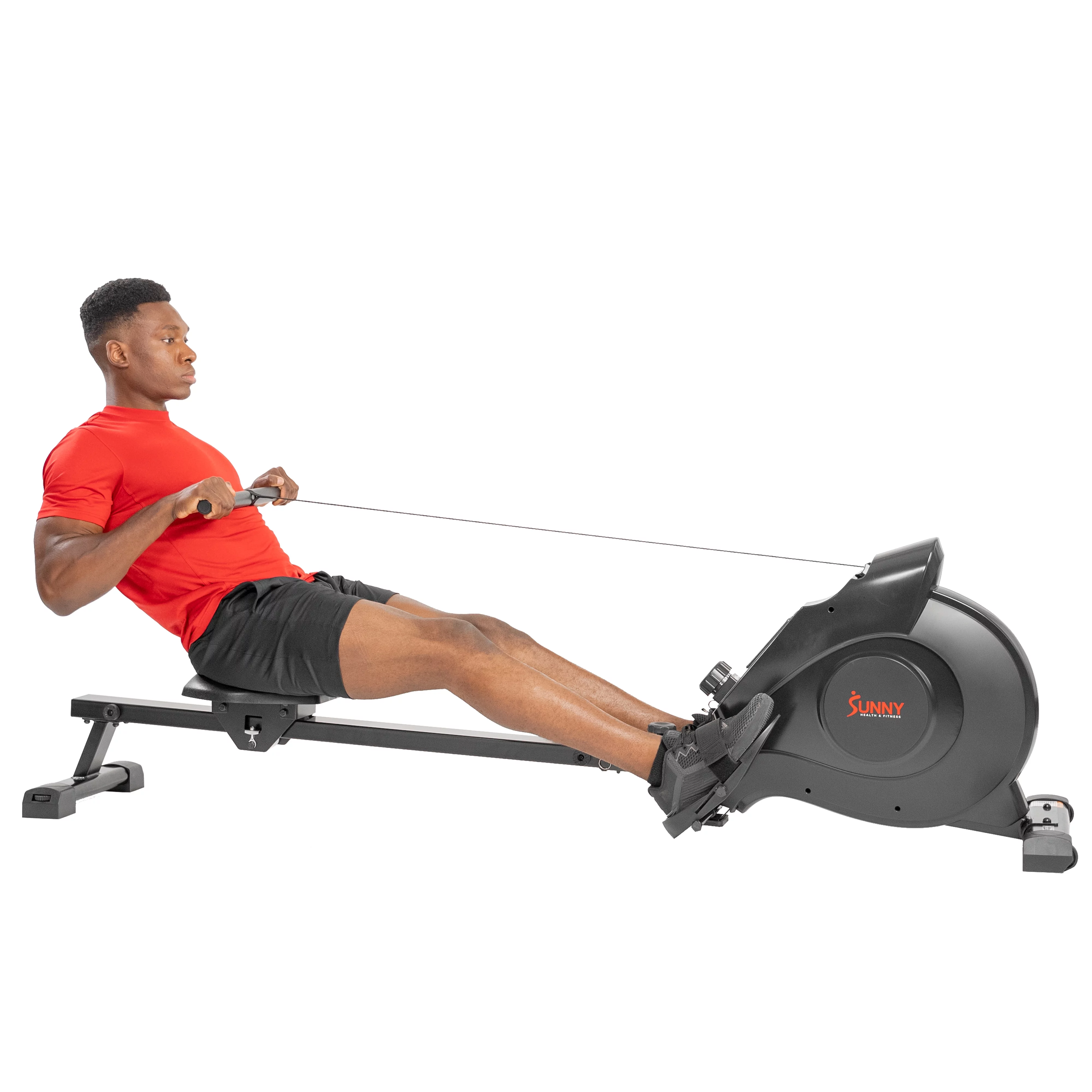 Sunny Health & Fitness Smart Magnetic Rowing Machine with Extended Slide Rail with Optional Exclusive SunnyFit® App Enhanced Bluetooth Connectivity