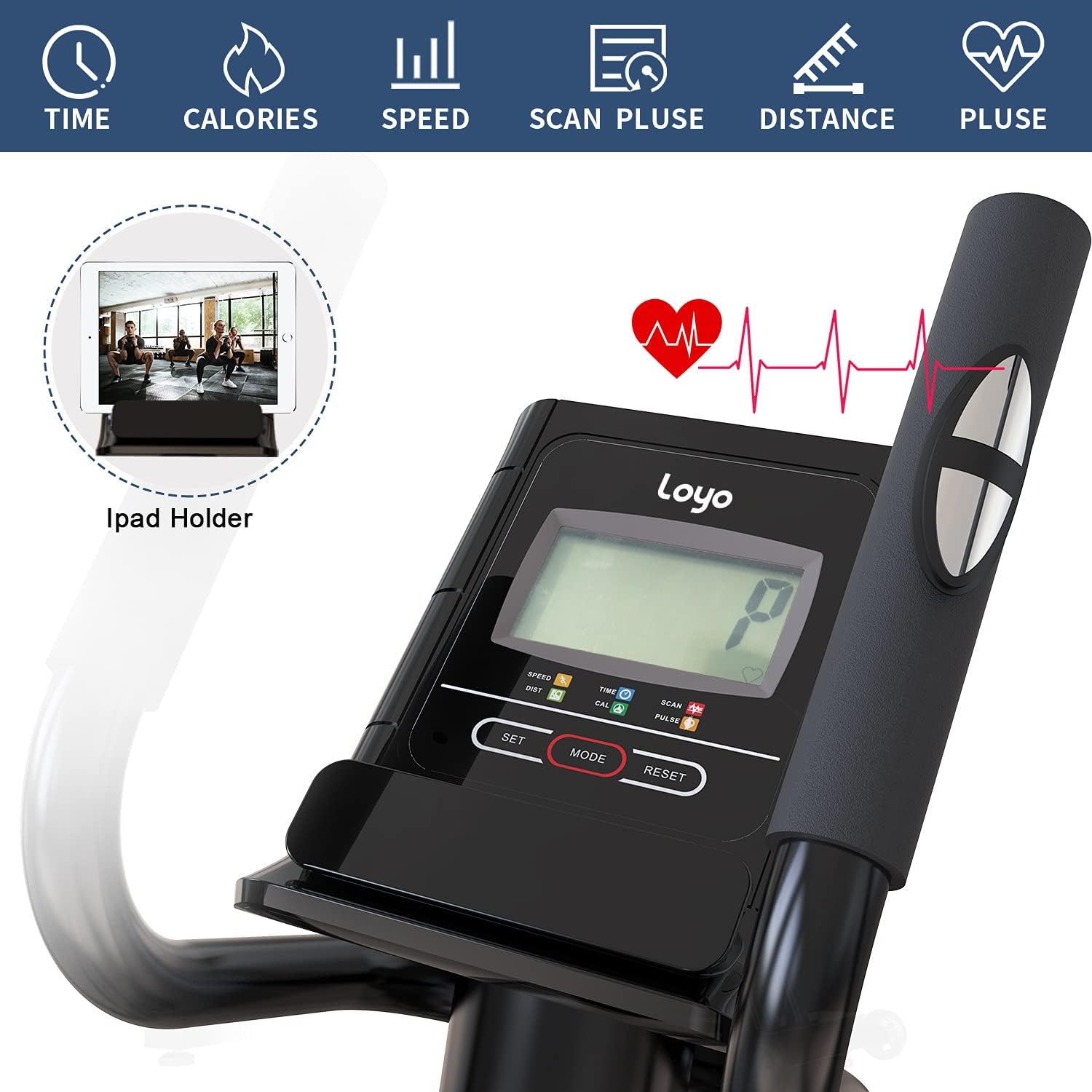 Loyo Elliptical Exercise Machine,Magnetic Elliptical Trainer Machine with 3PC Crank