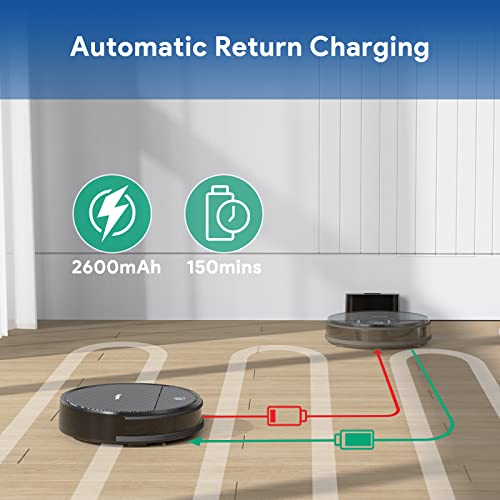 Robot Vacuum and Mop: 2-In-1 Robotic Vacuum Gyroscope Navigation Z-Zag Cleaning & Alexa/APP Control& Tangle-Free& Schedule Cleaning