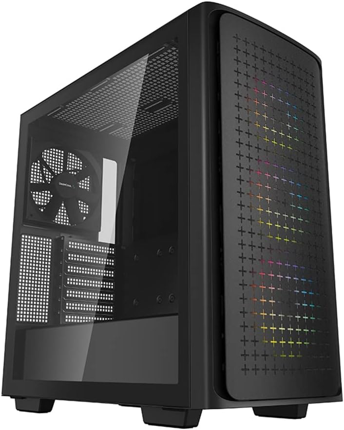 DeepCool CK560 Mid-Tower ATX Case, Airflow Front Panel, Full-Size Tempered Glass Window, 3X 120mm ARGB Fans, 1x 140mm Fan, E-ATX Motherboard Support