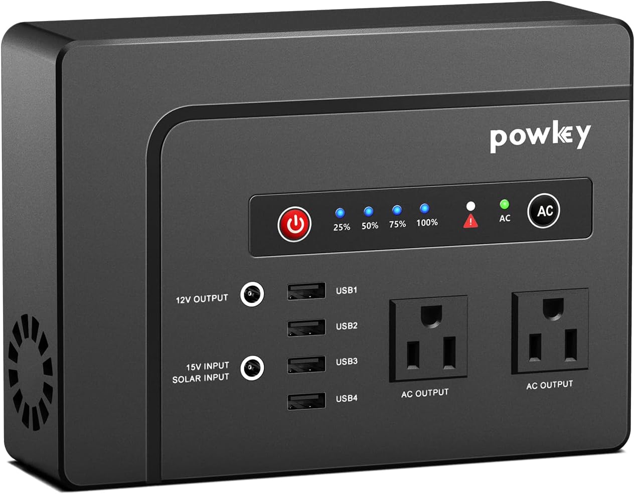 Powkey Portable Power Station 200W and 100W Portable Solar Generator, 146Wh / 97.68Wh Portable Battery Pack with DC USB AC Outlets