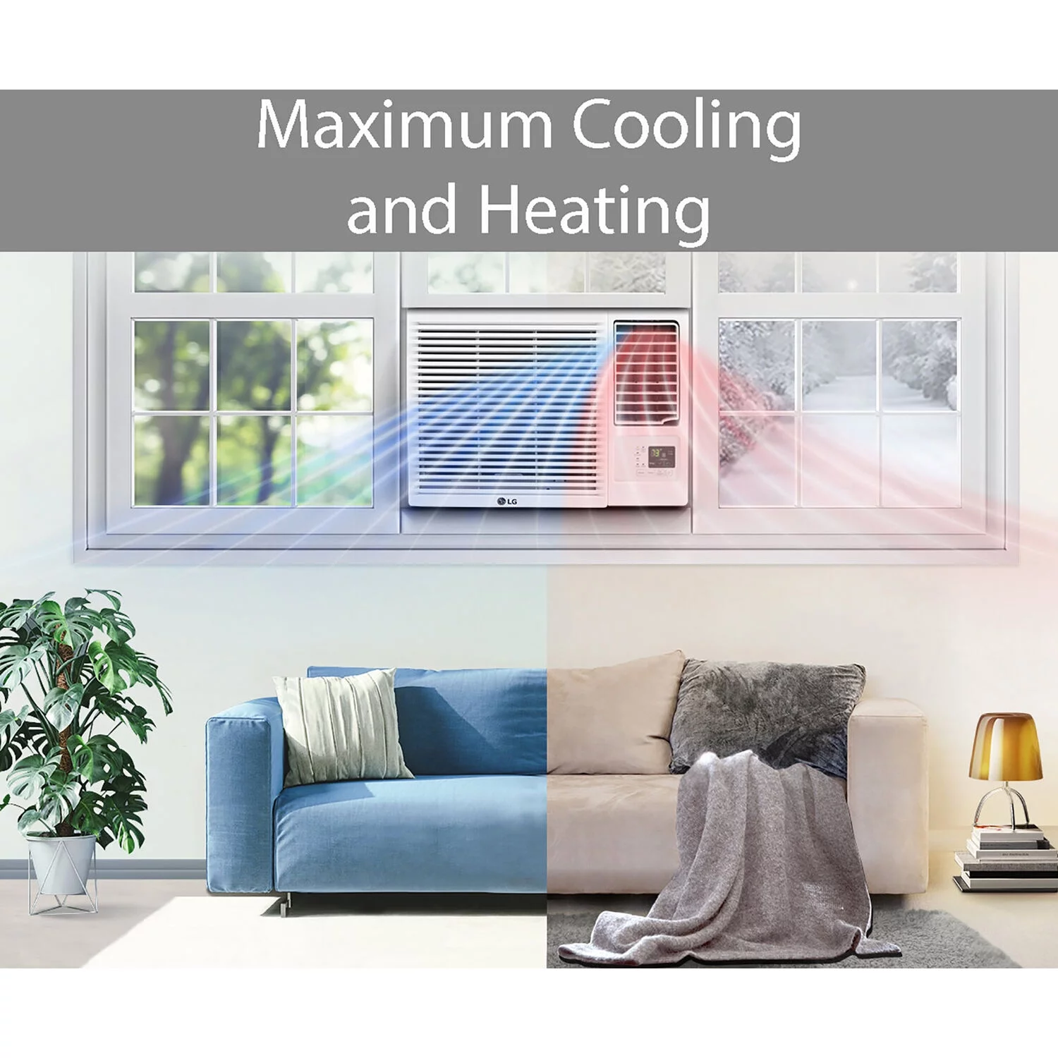 LG Electronics 12,000 BTU Heat and Cool Window Air Conditioner with Wi-Fi Controls