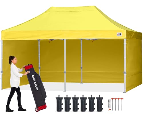 ABCCANOPY Easy Pop Up Canopy Tent with Sidewalls 10x10 Commercial -Series, White