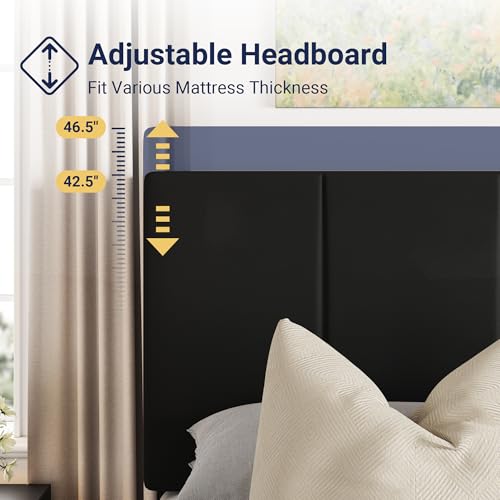 Allewie Queen Size Velvet Lift Up Storage Bed Frame, Vertical Channel Tufted Headboard, Hydrualic Underneath Storage, Upholstered Platform Bed