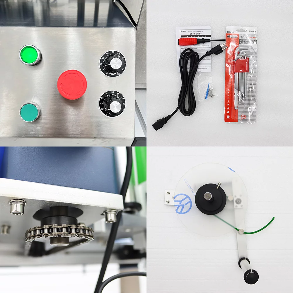 INTSUPERMAI Automatic Round Bottle Labeling Machine High Speed Label Applicator Machine Desktop Conveyor Table Bottle Diameter 1.18-4.33" LT-150