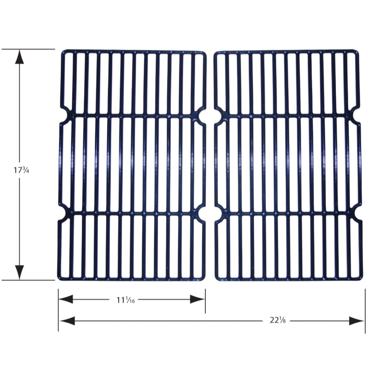 2pc Gloss Cast Iron Cooking Grid for Master Forge GAS Grills 22x22