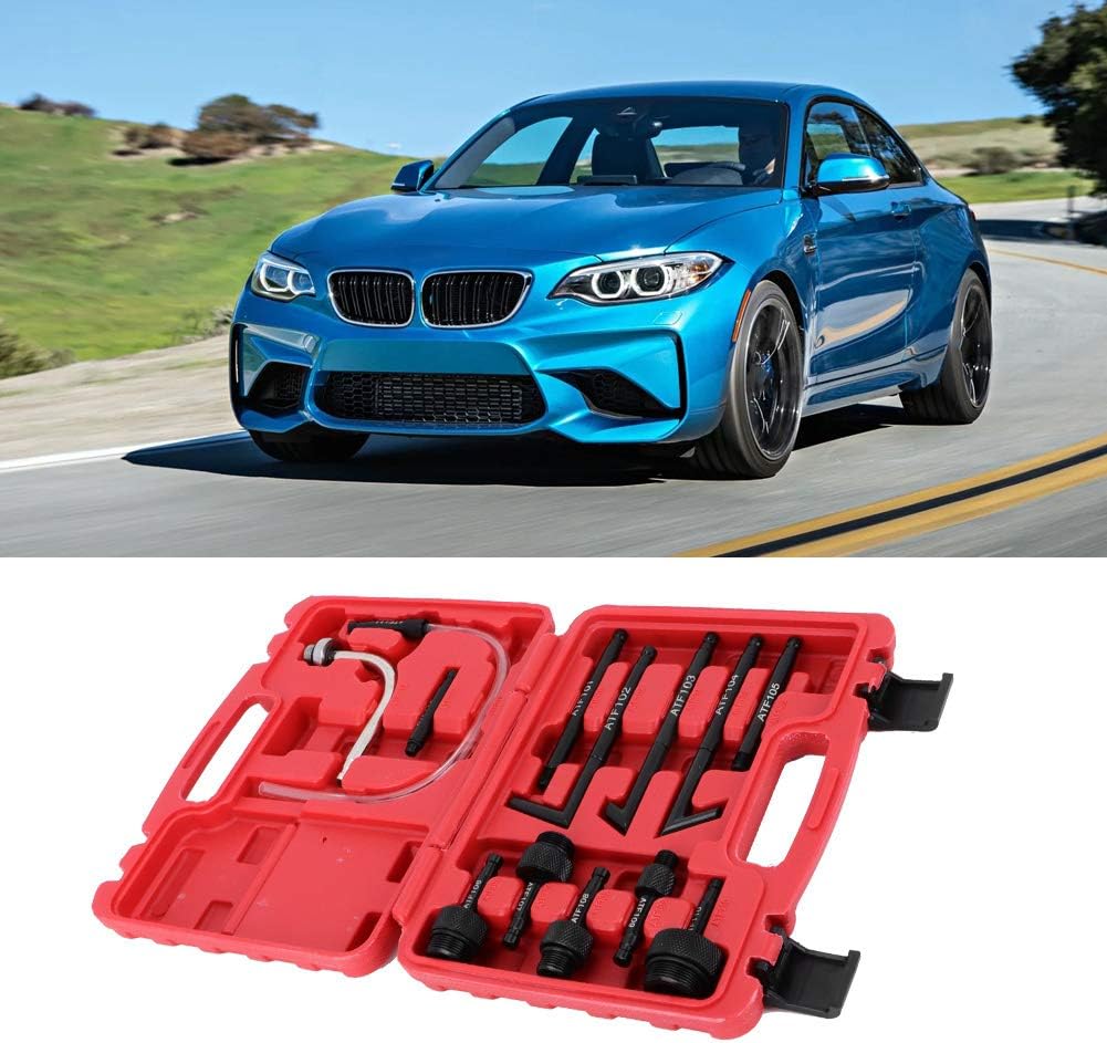 KIMISS 13Pcs/Set Oil Fill Adapter Transmission Fluid Oil Refilling Refill Connector Tool Kit + transmission fluid iol filler adapter for Audi trans
