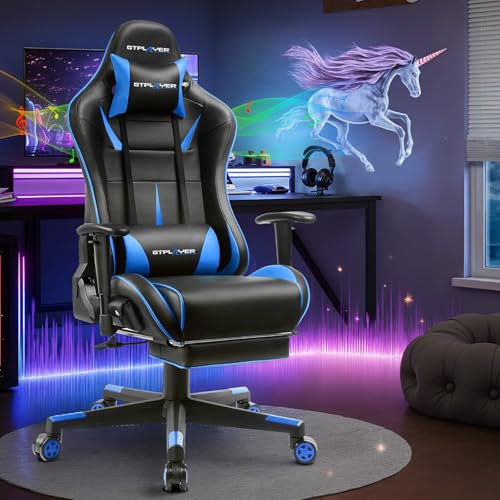 GTPLAYER Gaming Chair with Speakers, Music Gaming Recliner Chair for Adults and Kids