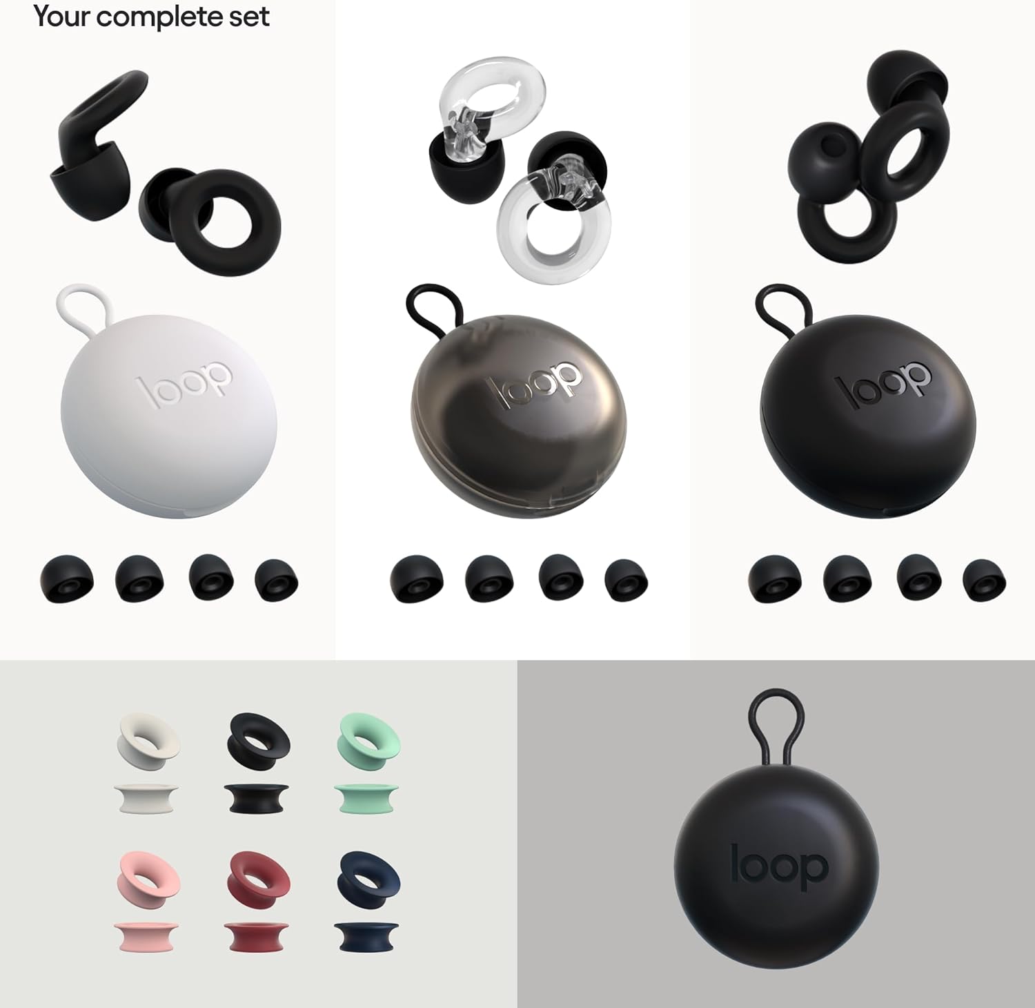 Loop Earplugs Ultimate Bundle (3-Pack) – Loop Quiet + Loop Experience + Loop Engage + Mute + Carry Case | Ear Plugs for Sleep, Focus, Concerts