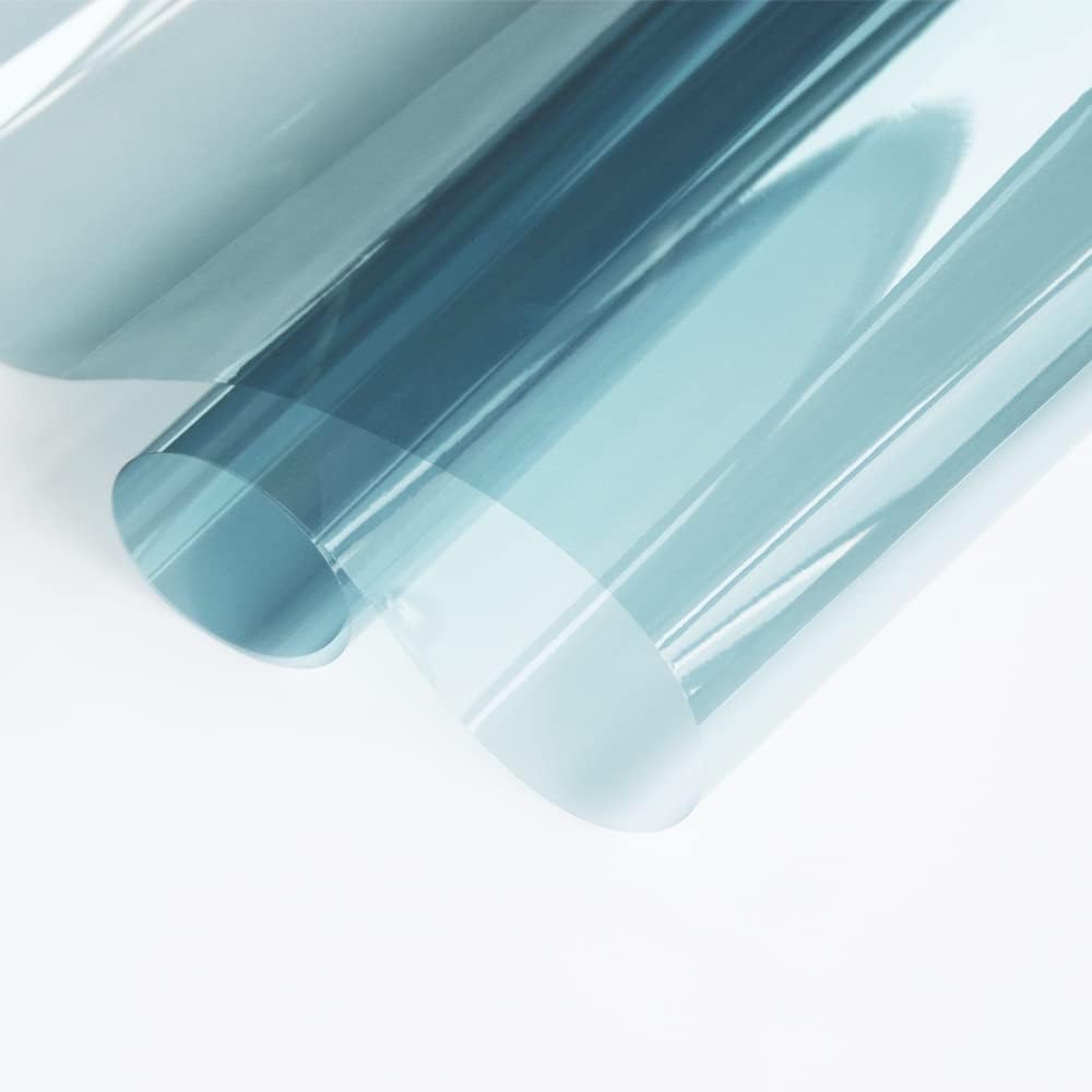 MEGICOLIM 80% VLT Nano Ceramic Win dow Film 99% Anti UV Front Car Solar Windshield Rear Side Window Tint, Light Blue, 30Inch X 16.5Feet