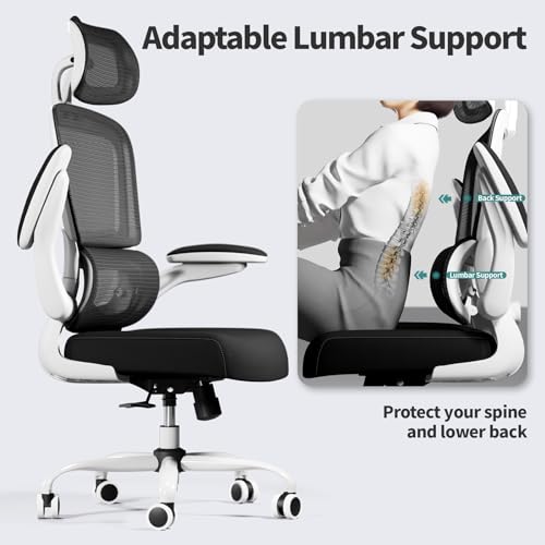 TRALT Office Chair Ergonomic Desk Chair, 330 LBS Home Mesh Office Desk Chairs with Wheels, Comfortable Gaming Chair