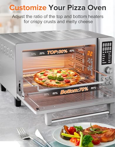 Nuwave Bravo Pro Smart 21QT Toaster Oven Air Fryer Combo, Convection Oven Countertop, 10 functions all in 1, with even & quick crisp technology