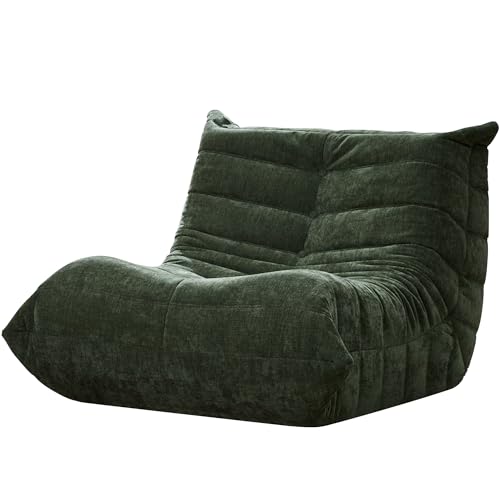 Bean Bag Chairs for Adults Giant Bean Bag Chair Memory Foam BeanBag Chair Big Bean Bag Sofa with Filler Faux Fur Fireside Beanbags Lazy Sofa for