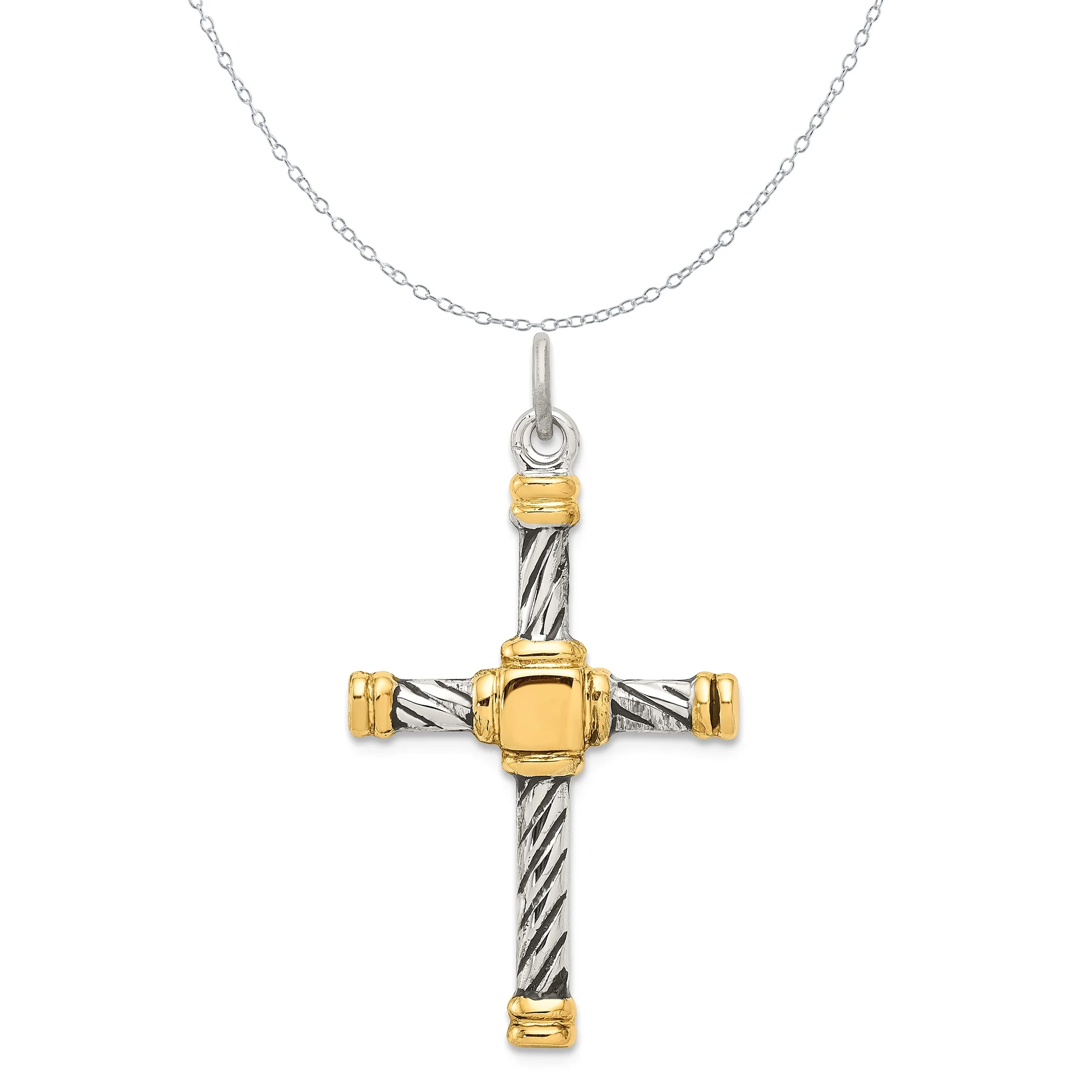 Carat in Karats Sterling Silver Polished Finish Gold Plated Antiqued 18K