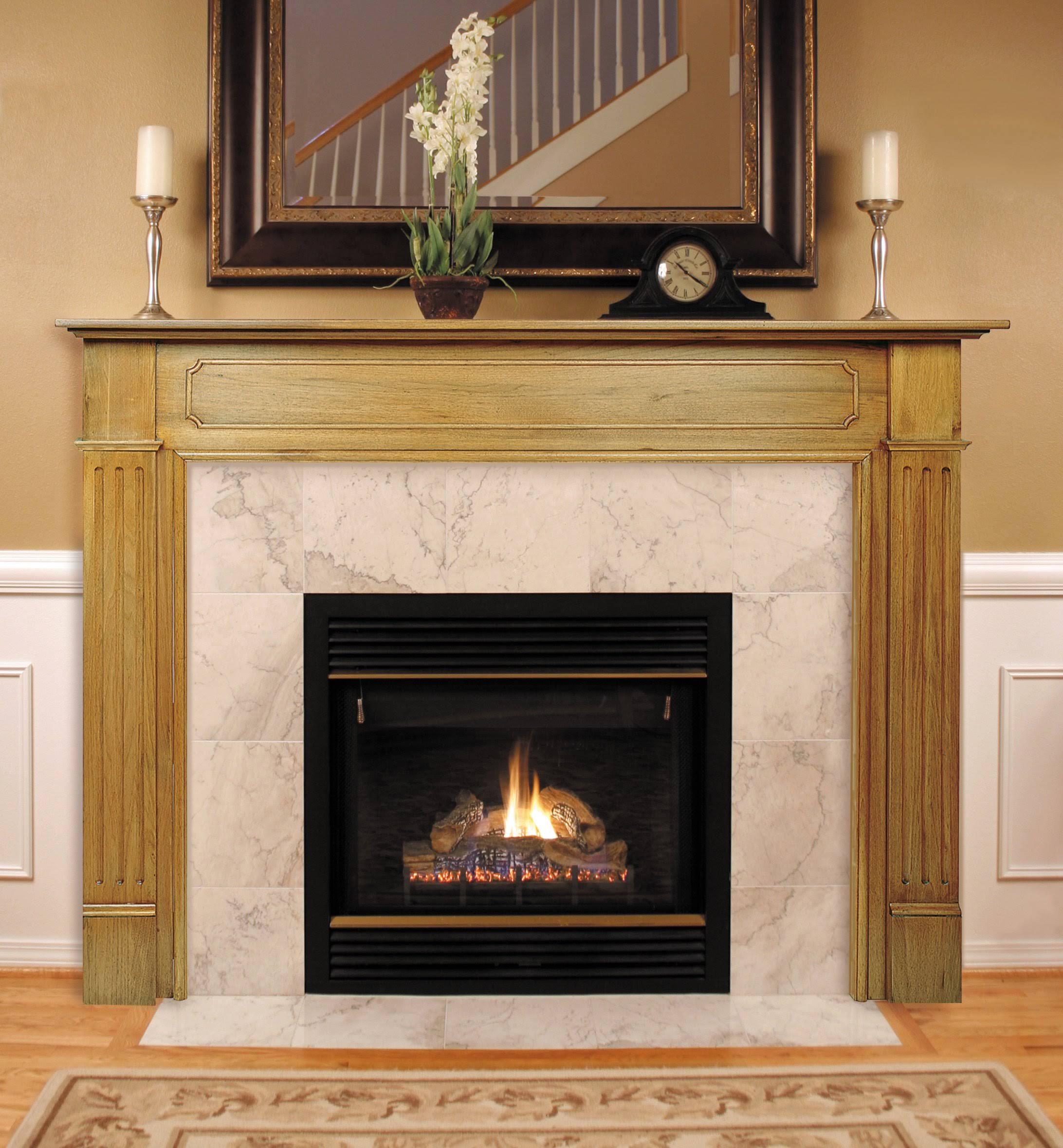 Pearl Mantels Williamsburg 56 inch Fireplace Mantel Unfinished