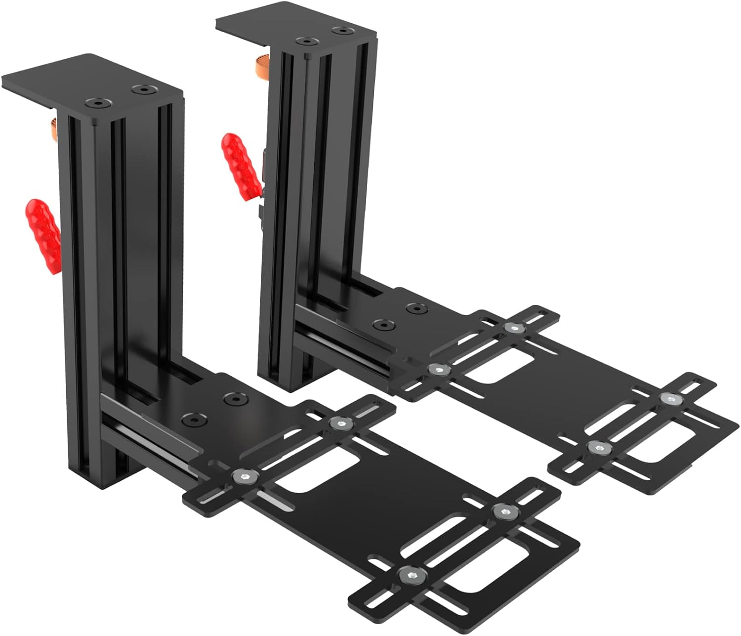 Meza-Set of 2 Hotas Desk Mounts Joystick Mount Compatible with Logitech G X52/X52 Pro/X56/X56 Rhino/Thrustmaster T.16000M FCS/TCA Officer Pack Airbus