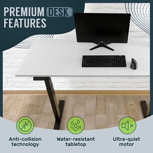 TechOrbits Electric Standing Desk Frame 60 x 24 Inch Tabletop