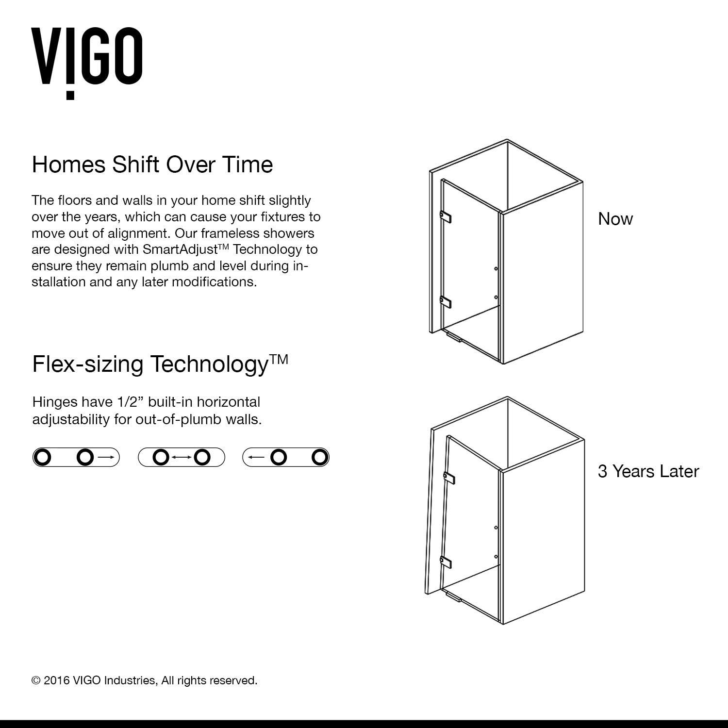 Vigo VG6072CHCL28 Clear Glass/Chrome Soho 28x22 Frameless Shower Door