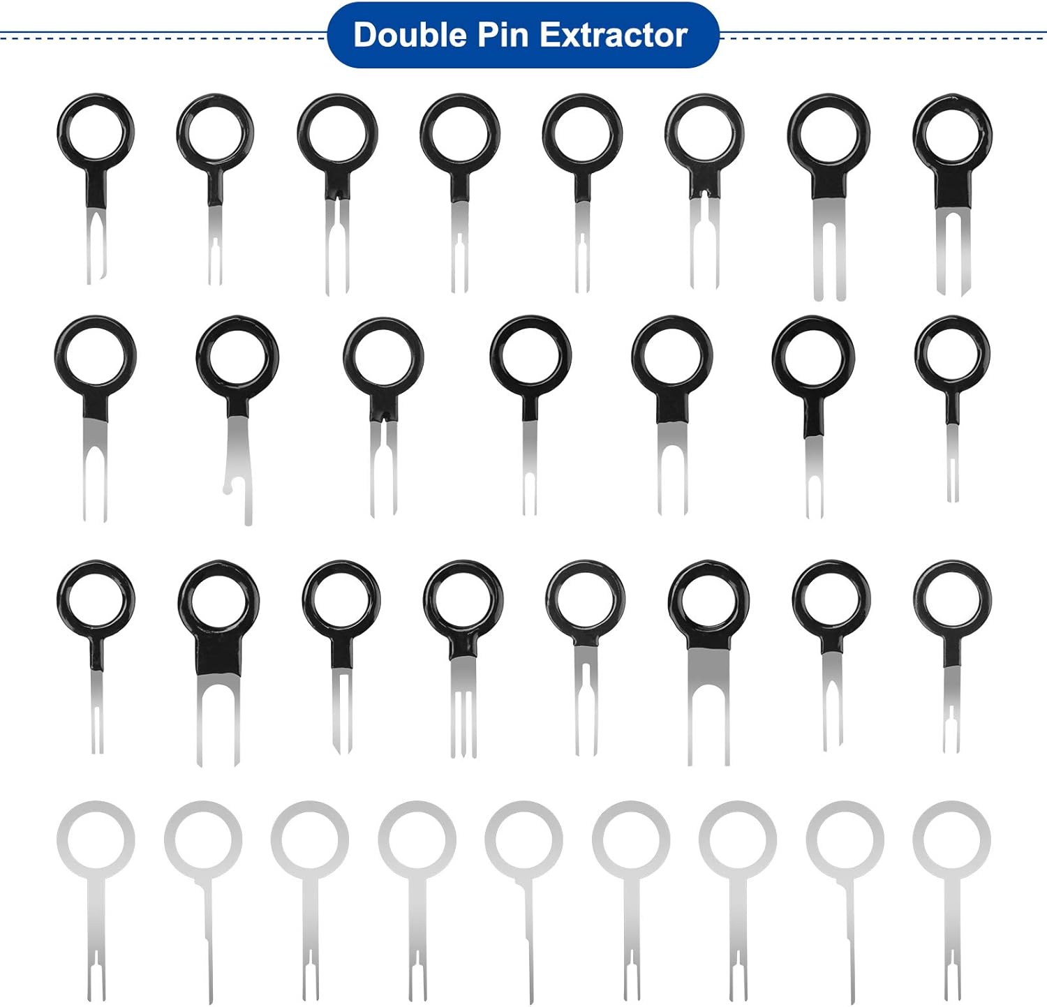 73 Pcs Terminal Removal Tool Kit Terminal Pin Extractor Wire Connector Pin Release Key Tool Set Extractor Puller Repair Remover for Car