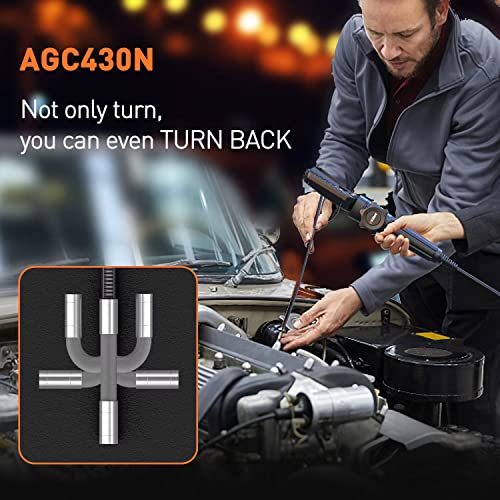 Two-Way Articulating Borescope, Industrial Endoscope with 0.33in Articulated Snake Camera