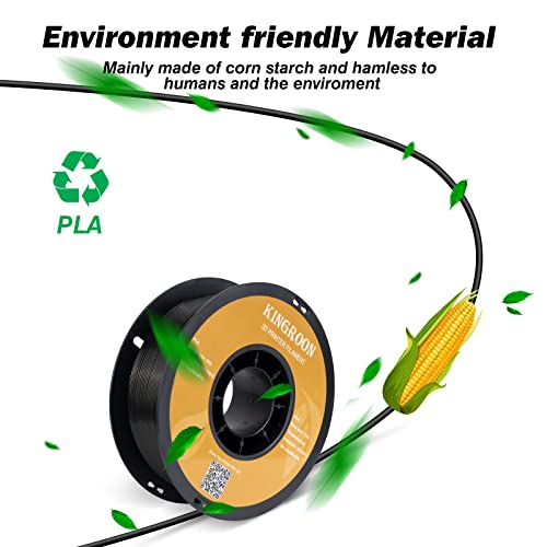 Kingroon PLA 3D Printer Filament, 12Rolls, Dimensional Accuracy +/- 0.03 mm, 12kg Spool(26.4lbs)