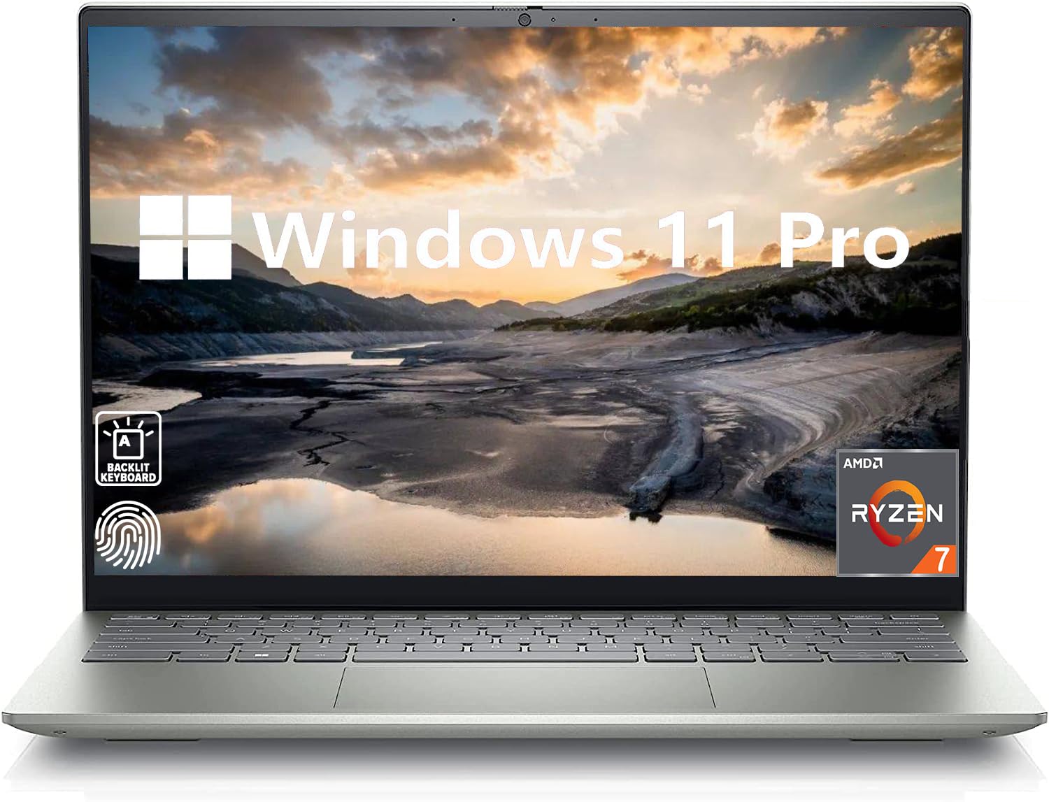 Dell Inspiron 14 Inch FHD Business Laptop, AMD Ryzen 7 5825U, 32GB RAM, 1TB SSD, Windows 11 Pro, Fingerprint Reader, Backlit Keyboard, SD Card, USB-C